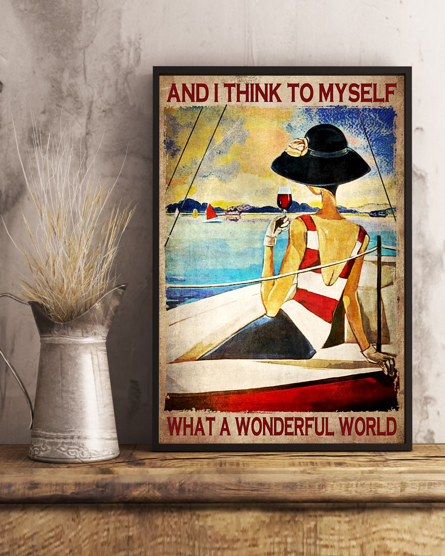 Vibrant Girl And I Think To Myself What A Wonderful World Poster