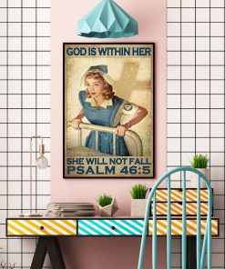 God Is Within Her She Will Not Fall Psalm 465 Poster c