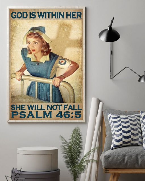 God Is Within Her She Will Not Fall Psalm 465 Poster z