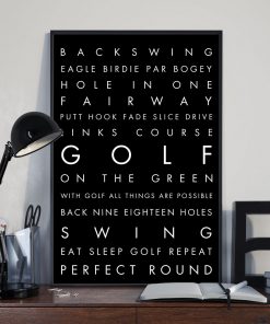 Golf Lover Golf On The Green Swing Perfect Round Posterx
