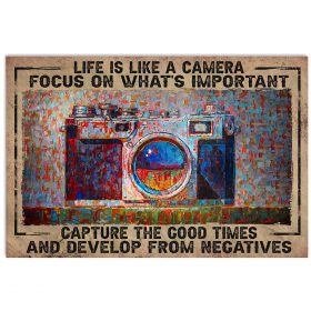 Life Is Like A Camera Focus On What's Important Poster