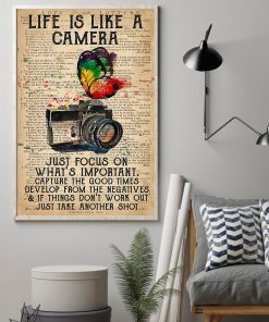 Life Is Like A Camera Focus On What's Important Poster z