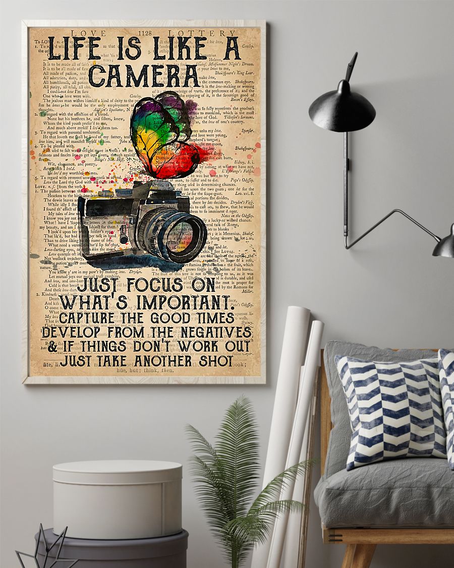 3D Life Is Like A Camera Focus On What's Important Poster