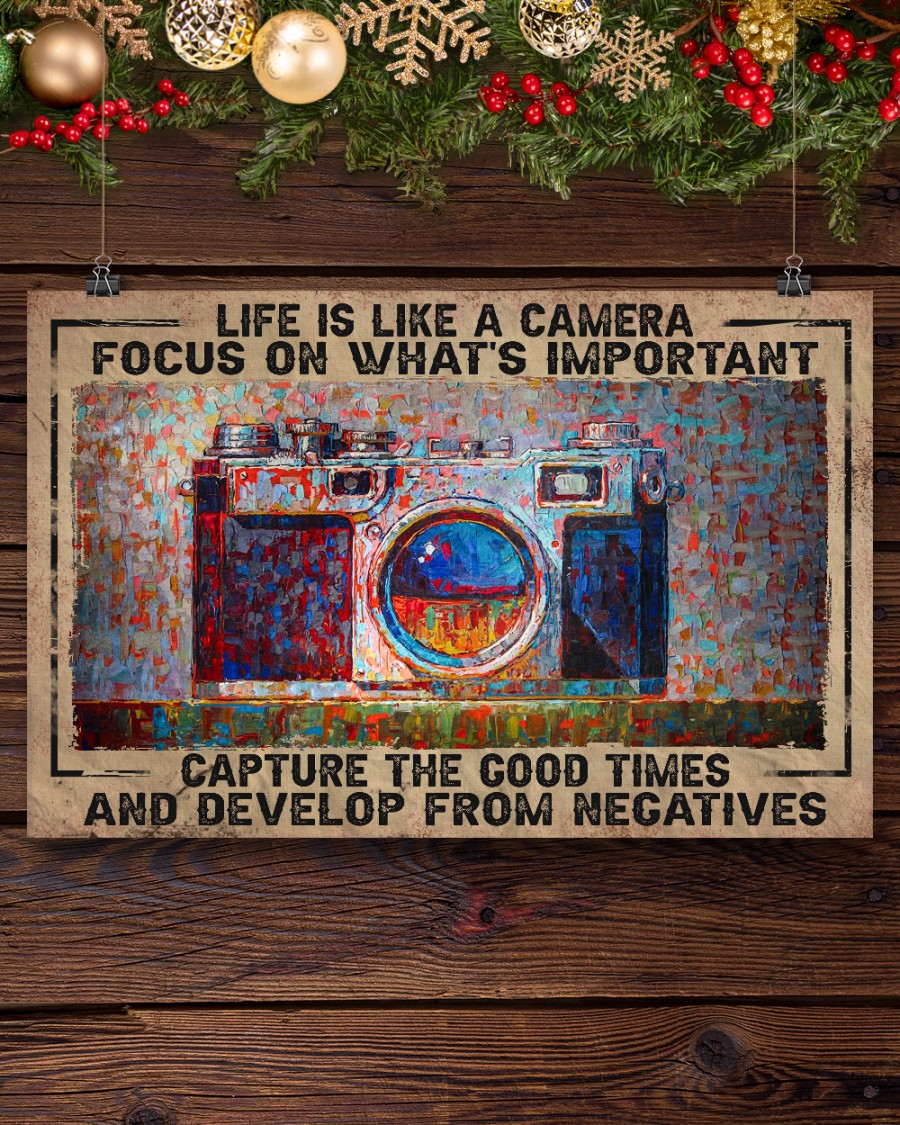 Great Life Is Like A Camera Focus On What's Important Poster