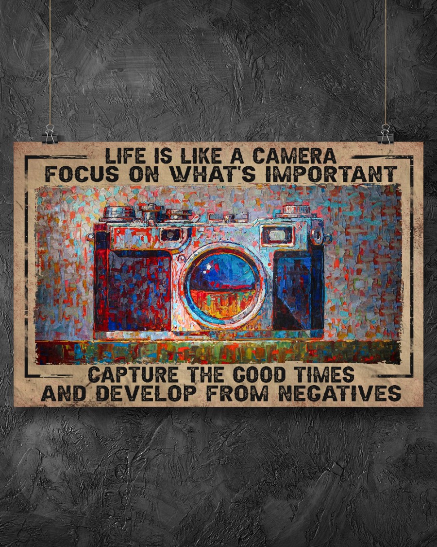 Discount Life Is Like A Camera Focus On What's Important Poster