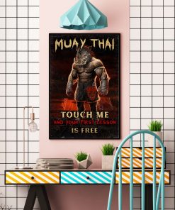 Muay Thai War Boar Touch Me And Your First Lesson Is Fire Poster c