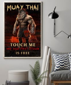 Muay Thai War Boar Touch Me And Your First Lesson Is Fire Poster z