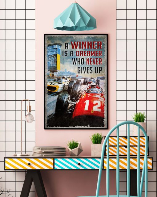 Riding The Winner Is A Dreamer Who Never Gives Up Posterc