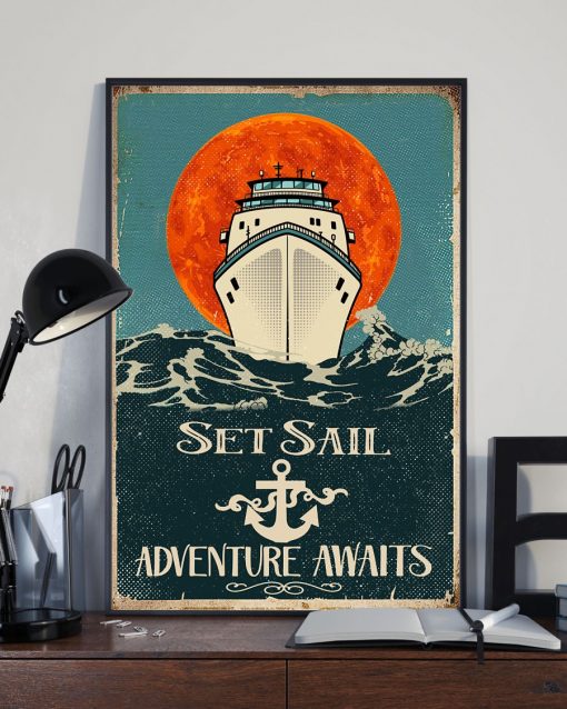 Set Sail Adventure Awaits Anchor Poster z