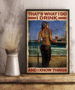 That's What I Do I Drink And I Know Things Poster x