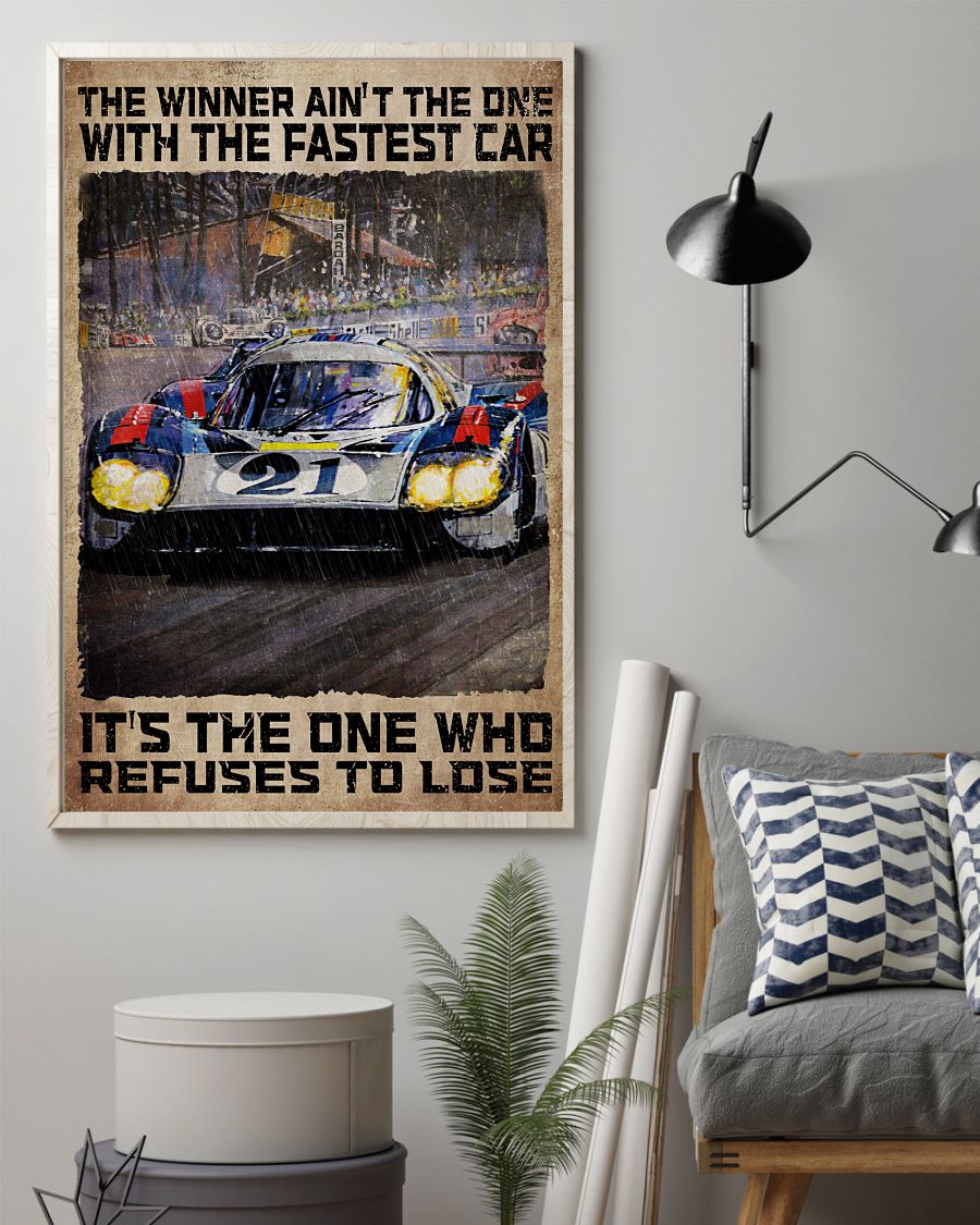 Excellent The Winner Ain't The One With The Fastest Car Poster