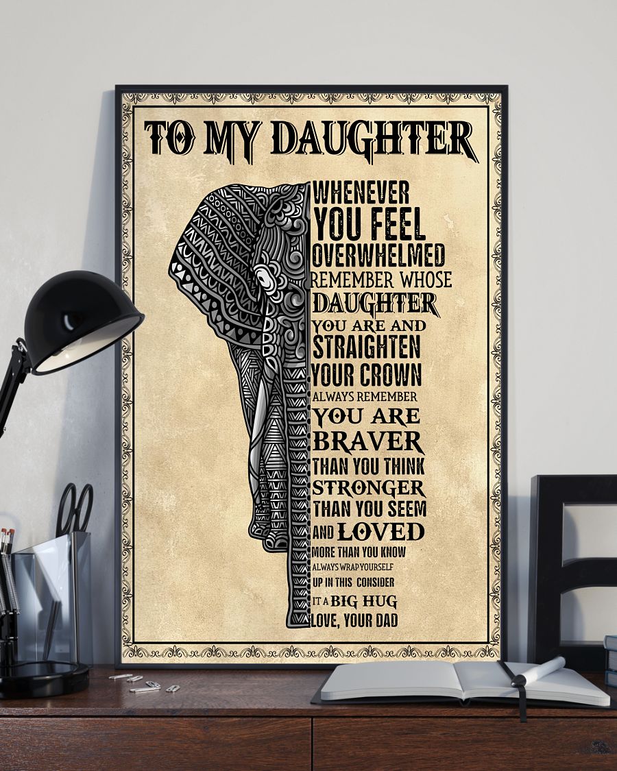 Present To My Daughter It A Big Hug Love Your Dad Poster