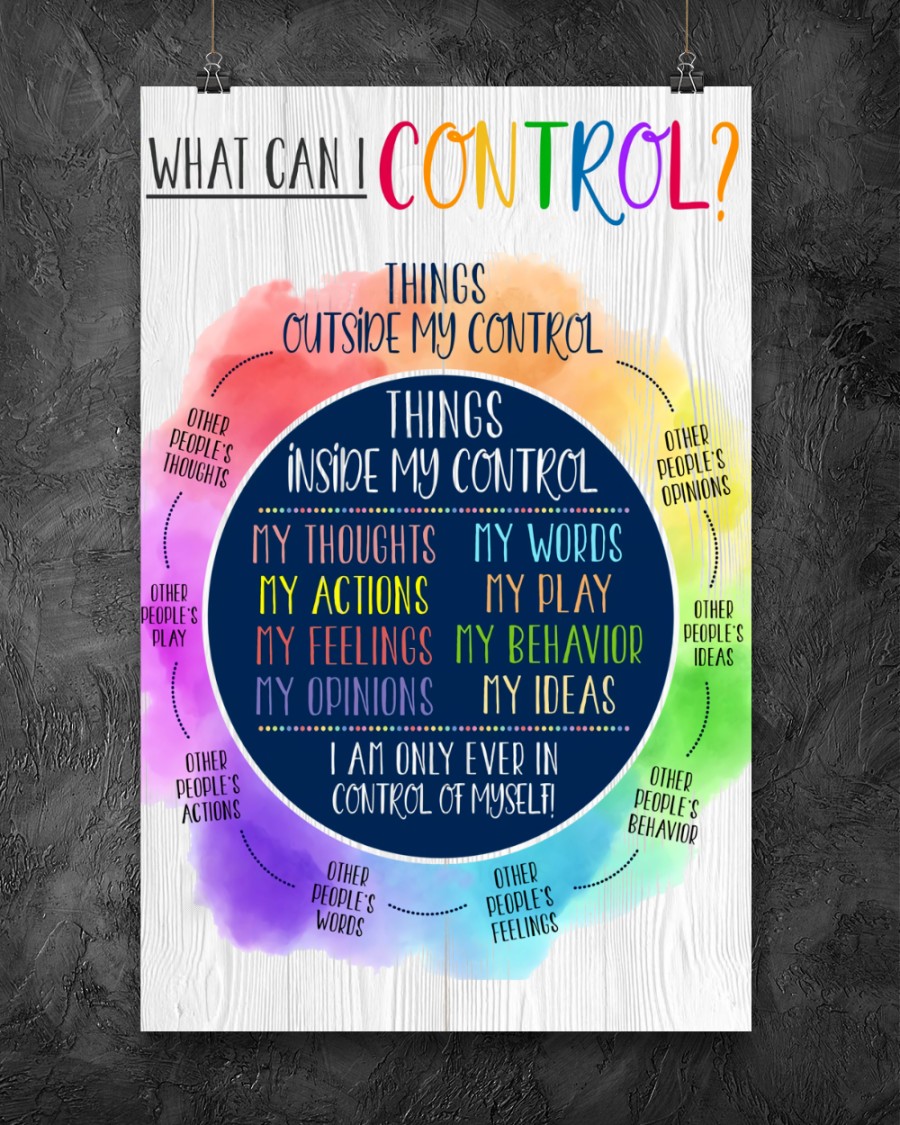 Real What Can I Control Things Outside My Control Poster