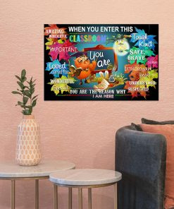 When You Enter This Classroom You Are Amazing Wonderful Important Teacher Poster c