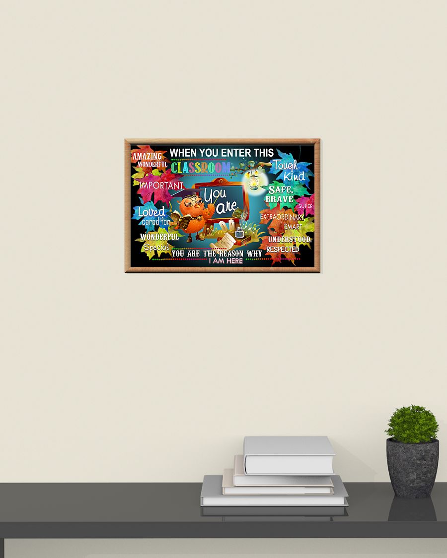 Fantastic When You Enter This Classroom You Are Amazing Wonderful Important Teacher Poster