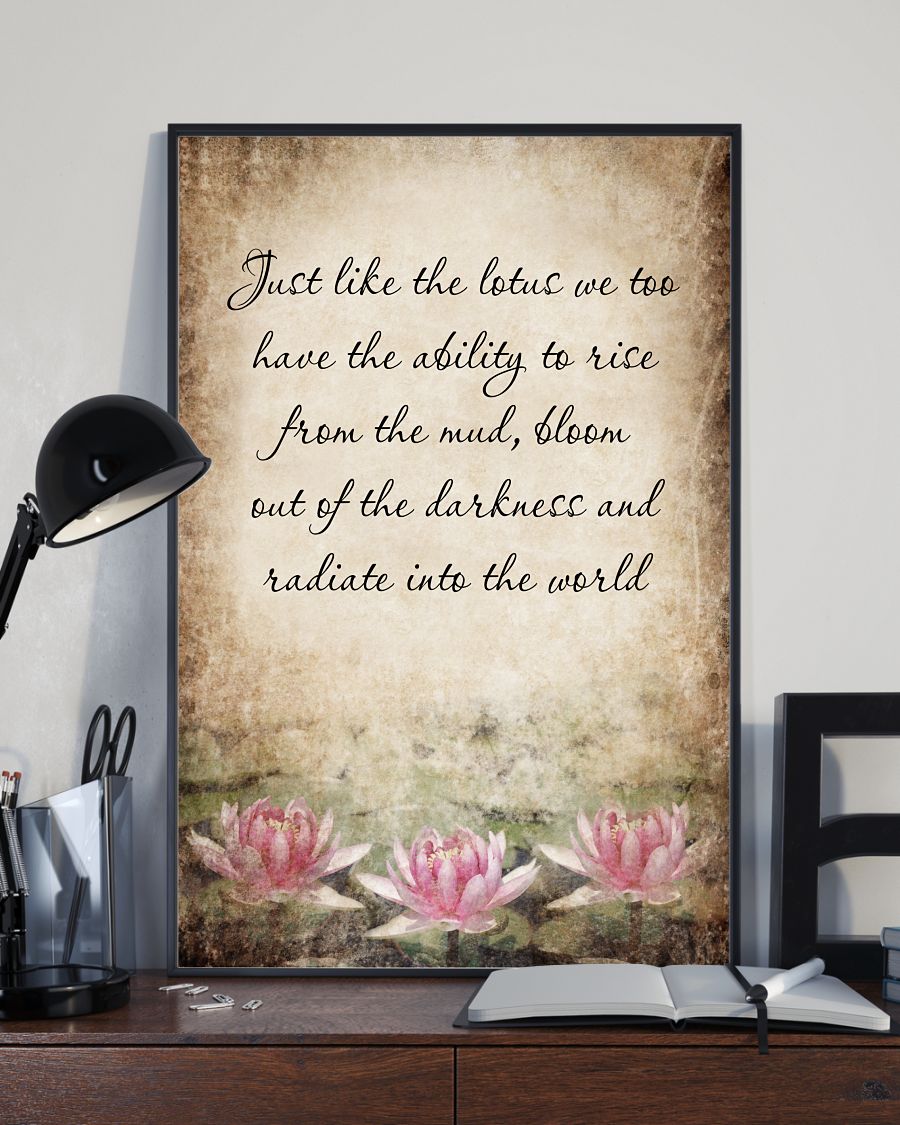 Fast Shipping Yogis Yoga Just Like The Lotus We Too Have The Ability To Rise Poster