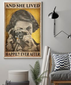 Father's Day Gift And She Lived Happily Ever After Camera Girl Poster