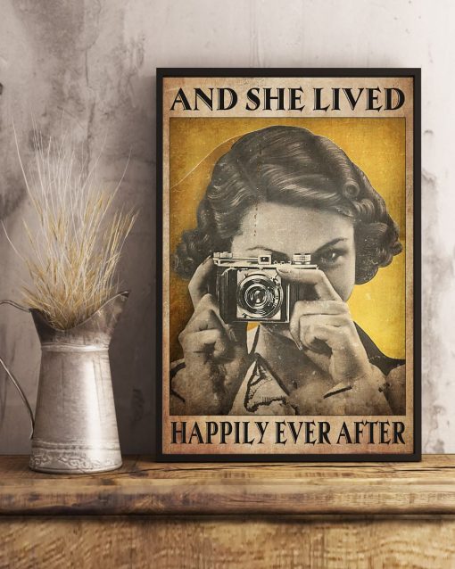 Unisex And She Lived Happily Ever After Camera Girl Poster