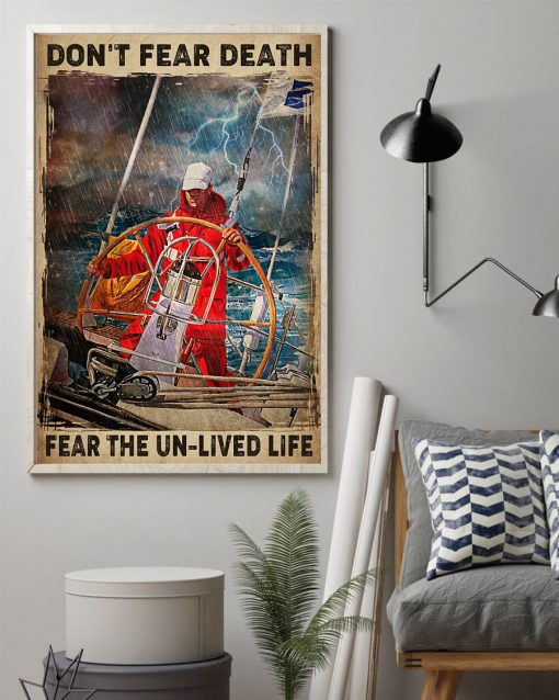 3D Don't Fear Death Fear The Unlived Life Sea Storm Poster