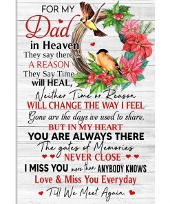 For My Dad In Heaven Neither Time Or Reason Will Change The Way I Feel Poster