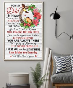Best Gift For My Dad In Heaven Neither Time Or Reason Will Change The Way I Feel Poster