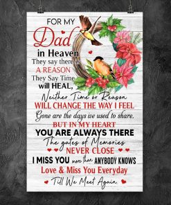 Top Selling For My Dad In Heaven Neither Time Or Reason Will Change The Way I Feel Poster