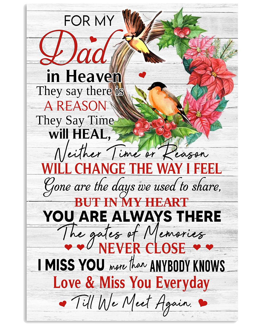For My Dad In Heaven Neither Time Or Reason Will Change The Way I Feel Poster