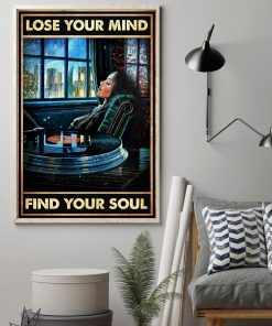 Hot Deal Girl And Vinyl Records Lose Your Mind Find Your Soul Poster