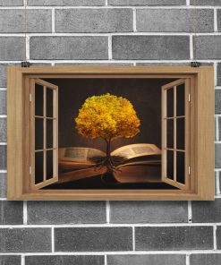 Father's Day Gift Librarian Tree Book Poster