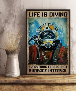 Nice Life Is Diving Everything Else Is Just Surface Scuba Diving Poster