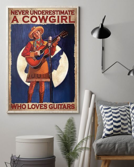 Review Never Underestimate A Cowgirl Who Loves Guitars Poster