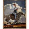 On The Dark Desert Highway Cool Wind In My Hair Riding Horse Poster