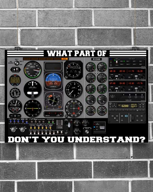 3D Pilot Control Board What Part Of Don't You Understand Poster