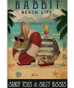 Rabbit Beach Life Poster