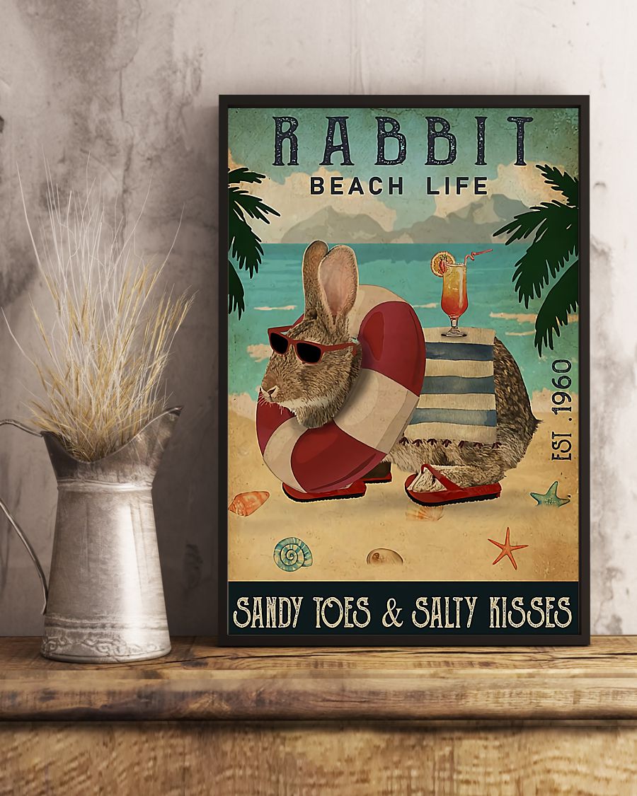Mother's Day Gift Rabbit Beach Life Poster