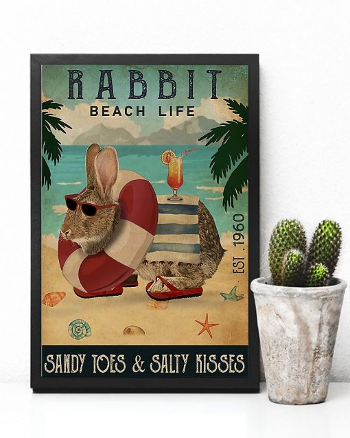 Hot Deal Rabbit Beach Life Poster