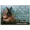 Rabbits Couple The Day I Met You You Complete Me Poster