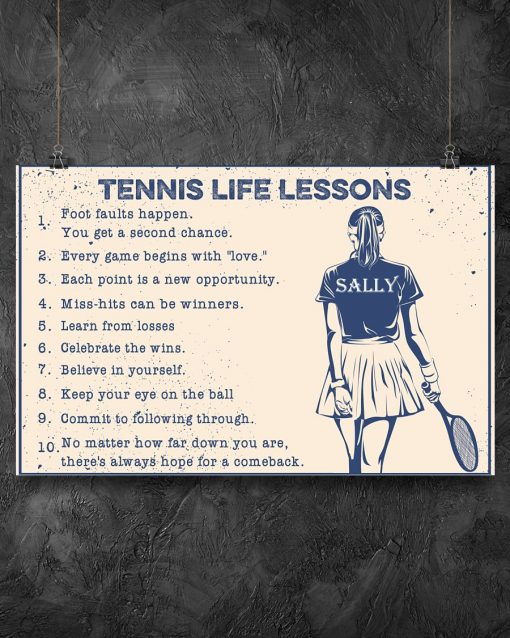 Beautiful Tennis Life Lessons Poster