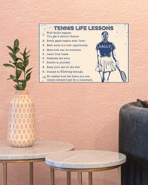 Excellent Tennis Life Lessons Poster