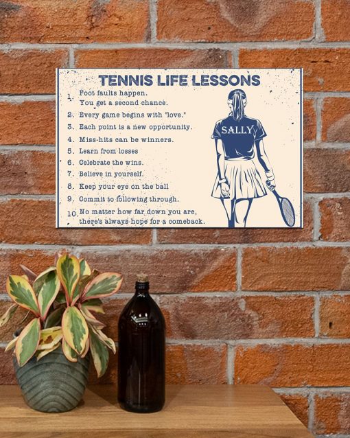 eBay Tennis Life Lessons Poster