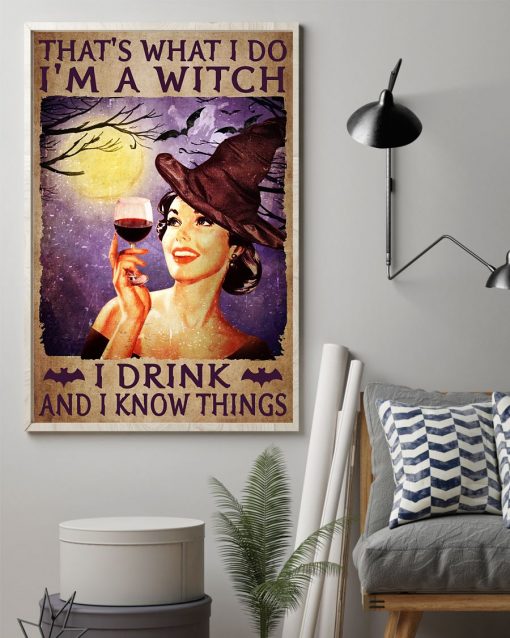Free Ship That's What I Do I'm A Witch I Drink And I Know Things Poster