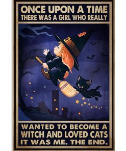 There Was A Girl Who Really Want To Become A Witch And Loved Cats Poster