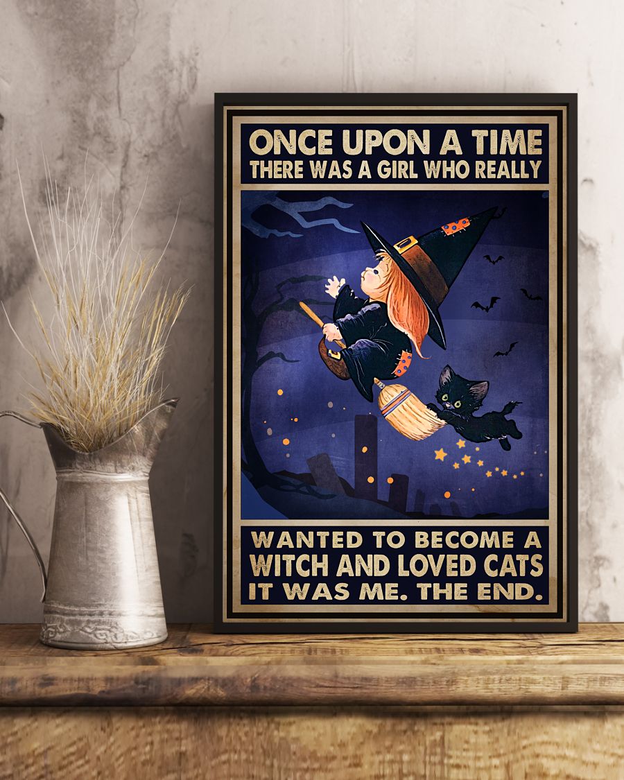 Perfect There Was A Girl Who Really Want To Become A Witch And Loved Cats Poster