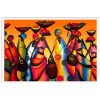 African Woman Colorful Abstract Art Poster