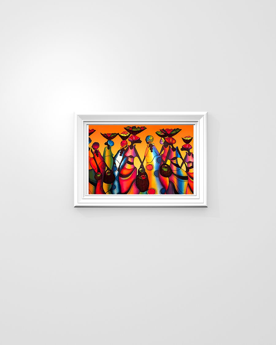 Fast Shipping African Woman Colorful Abstract Art Poster