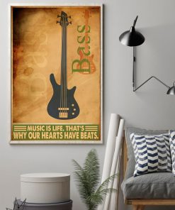 Unique Bass Guitar Music Is Life Poster