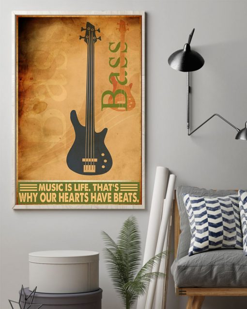 Unique Bass Guitar Music Is Life Poster