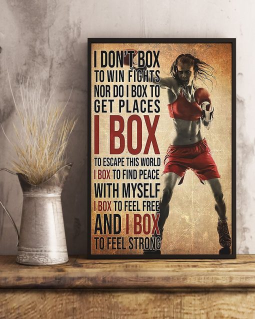 Review Boxing Girl I Box To Feel Free And I Box To Feel Strong Poster