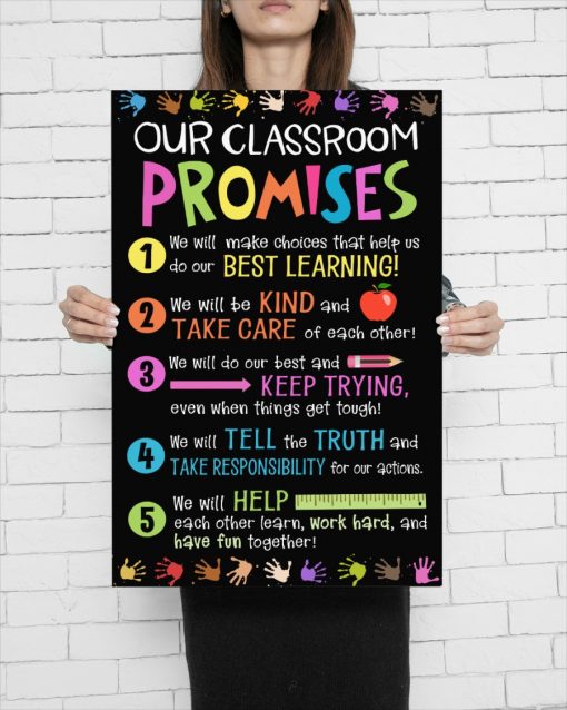 Adult Classroom Poster - Our Classroom Promises Back To School Poster