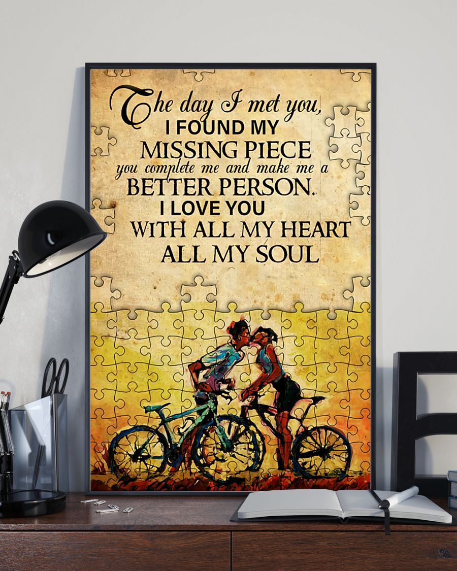 Best Gift Couple The Day I Met You I Found My Missing Piece Poster